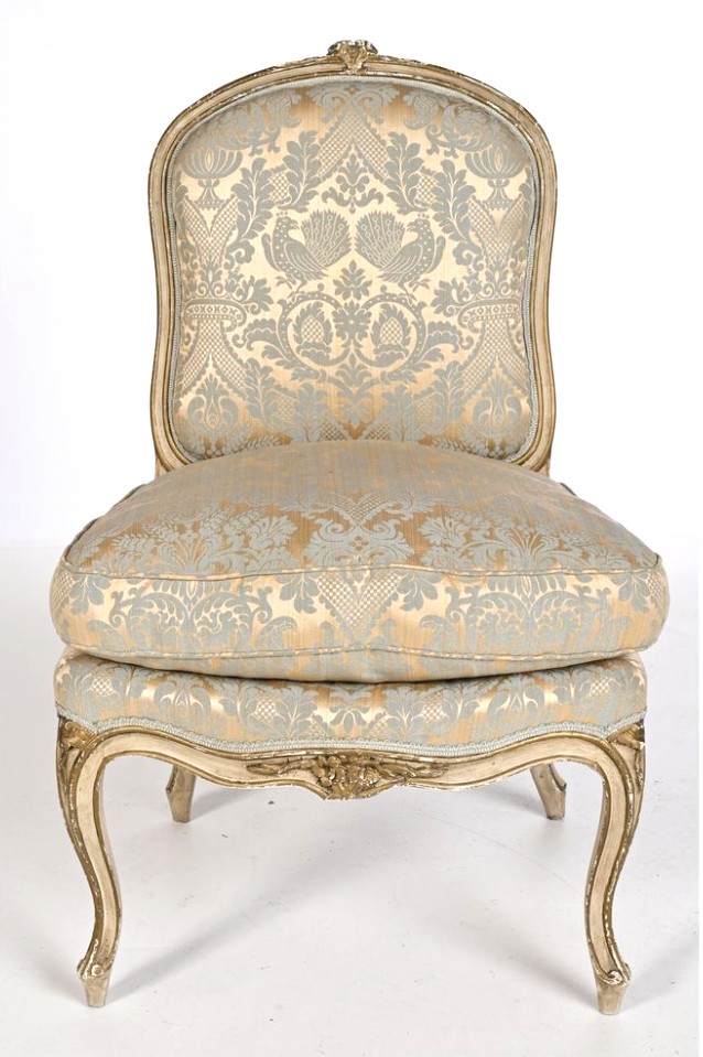 Paire de chaises Louis XV, de forme mouvementée - Epoque XVIII-photo-2