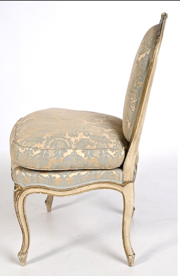 Paire de chaises Louis XV, de forme mouvementée - Epoque XVIII-photo-1