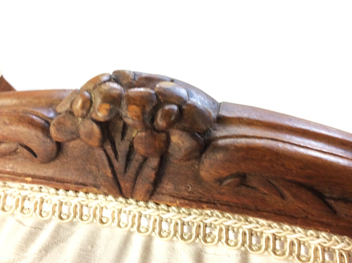 Estampillés AVISSE - Paire de fauteuils Louis XV en noyer - Epoque Louis XV-photo-3