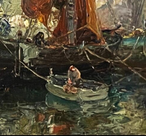 Cakes In The Port - Oil By A. Demarta XXth-photo-2