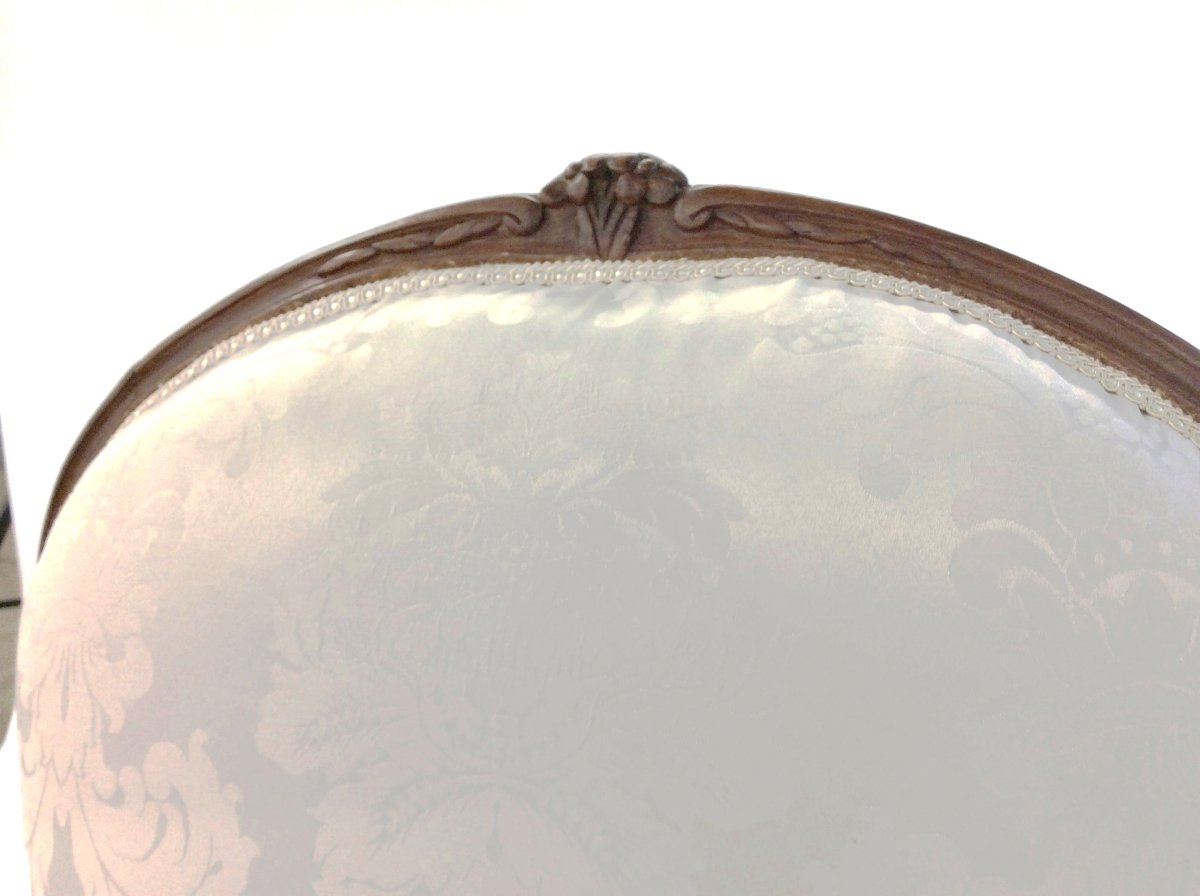 Stamped "avisse" - Pair Of Louis XV Armchairs In Walnut - Louis XV Period-photo-4
