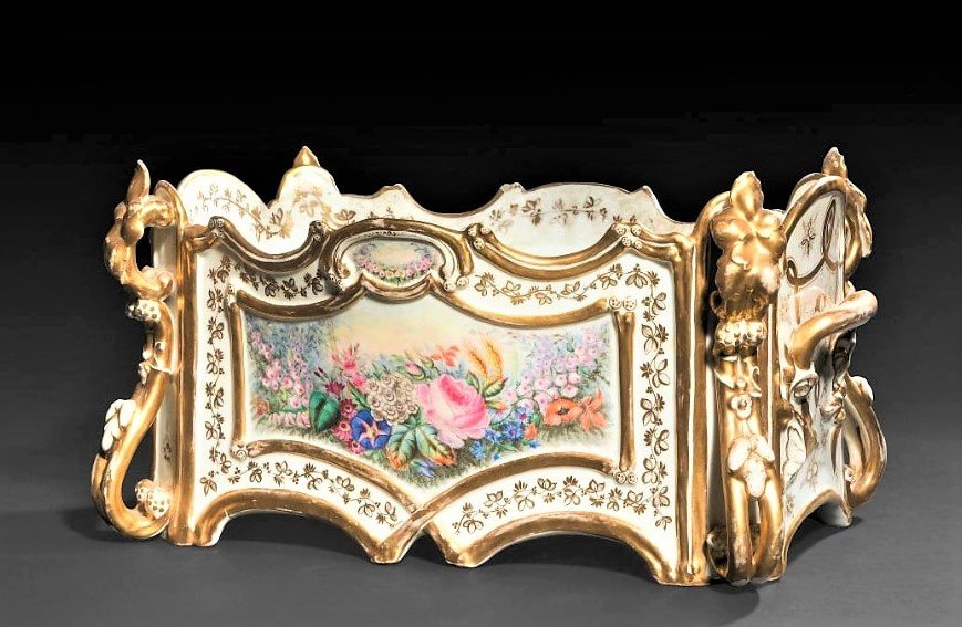 DU 26.09 AU 16.10   REMISE DE 20\\%  - Grande Jardinière En Porcelaine - XIXème Siècle