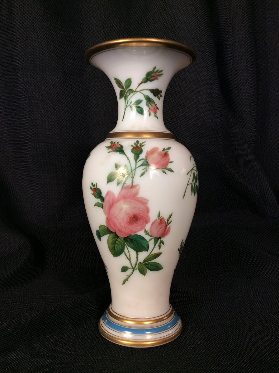 From 26.09 To 16.10: 20% Discount  -  Half Baluster Vase Of Opal - Baccarat Circa 1840-photo-2