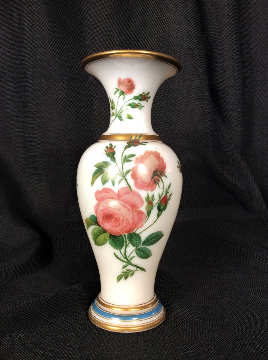 From 26.09 To 16.10: 20% Discount  -  Half Baluster Vase Of Opal - Baccarat Circa 1840-photo-4