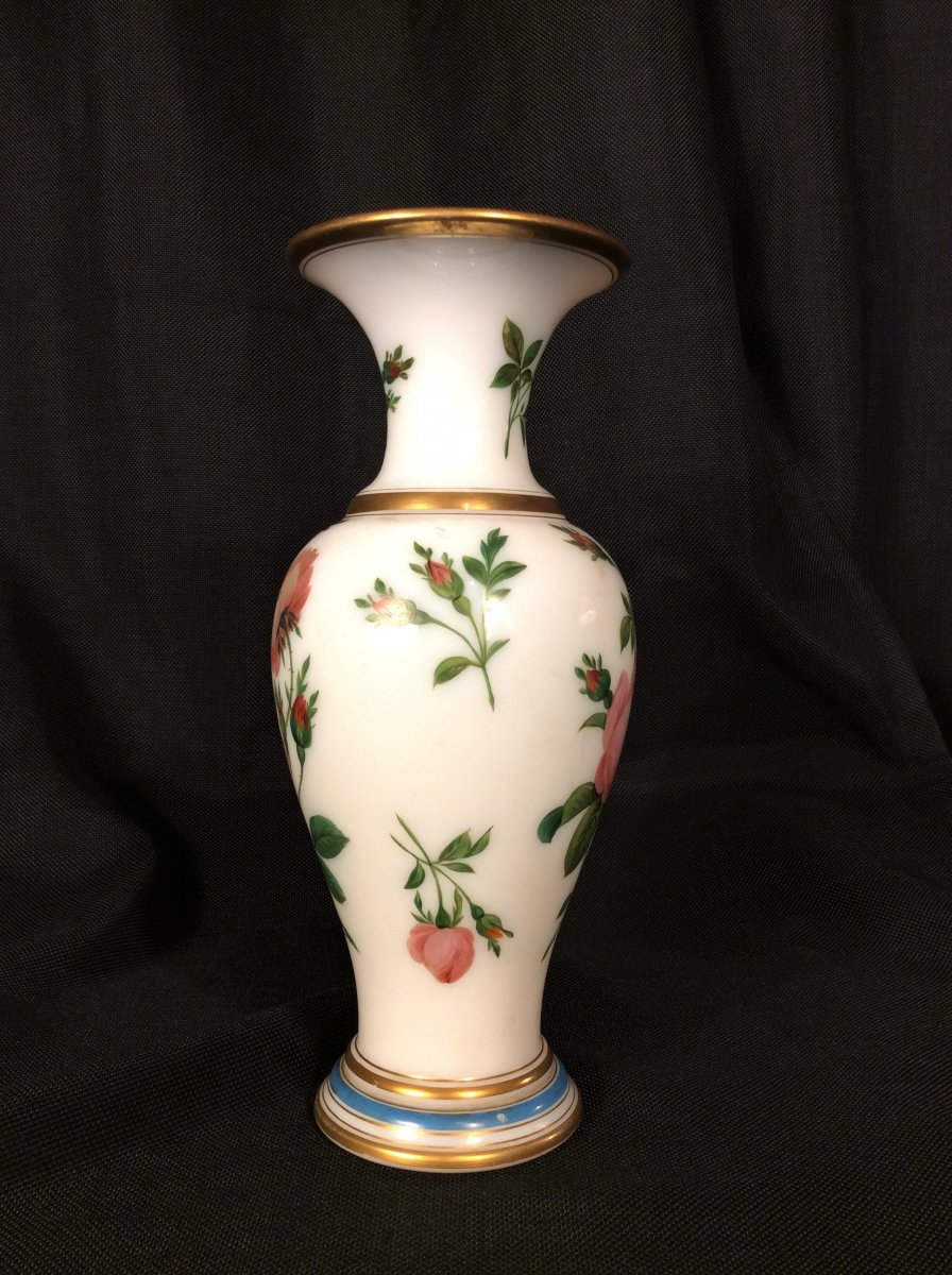 From 26.09 To 16.10: 20% Discount  -  Half Baluster Vase Of Opal - Baccarat Circa 1840-photo-1