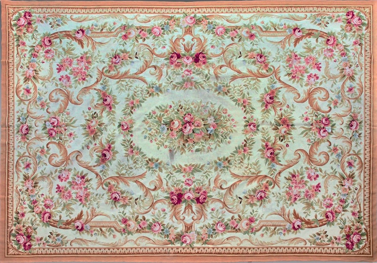 Exceptional Carpet - Aubusson Taste - 19th Century