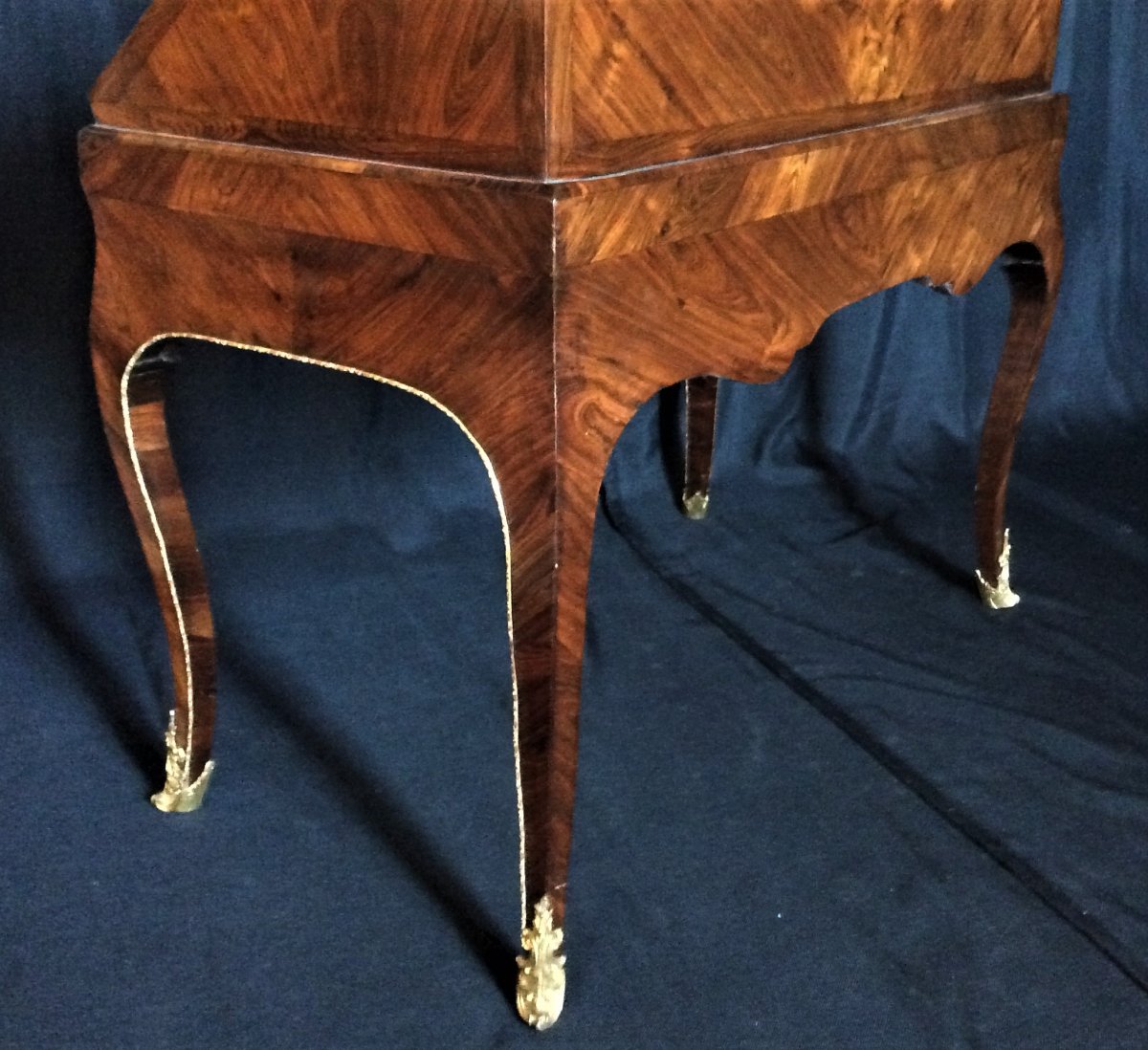 Double Estampille "MIGEON - HEDOUIN" - Bureau A Pente dit Dos d'Âne -  Louis XV-photo-3