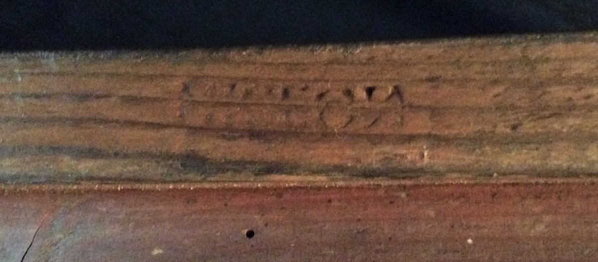 Double Estampille "MIGEON - HEDOUIN" - Bureau A Pente dit Dos d'Âne -  Louis XV-photo-7