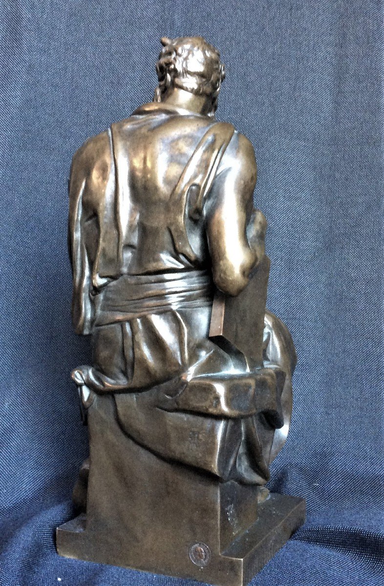   Moïse Et Les Tables - Sculpture En Bronze Patiné  - Achille Collas - XIXème Siècle-photo-4