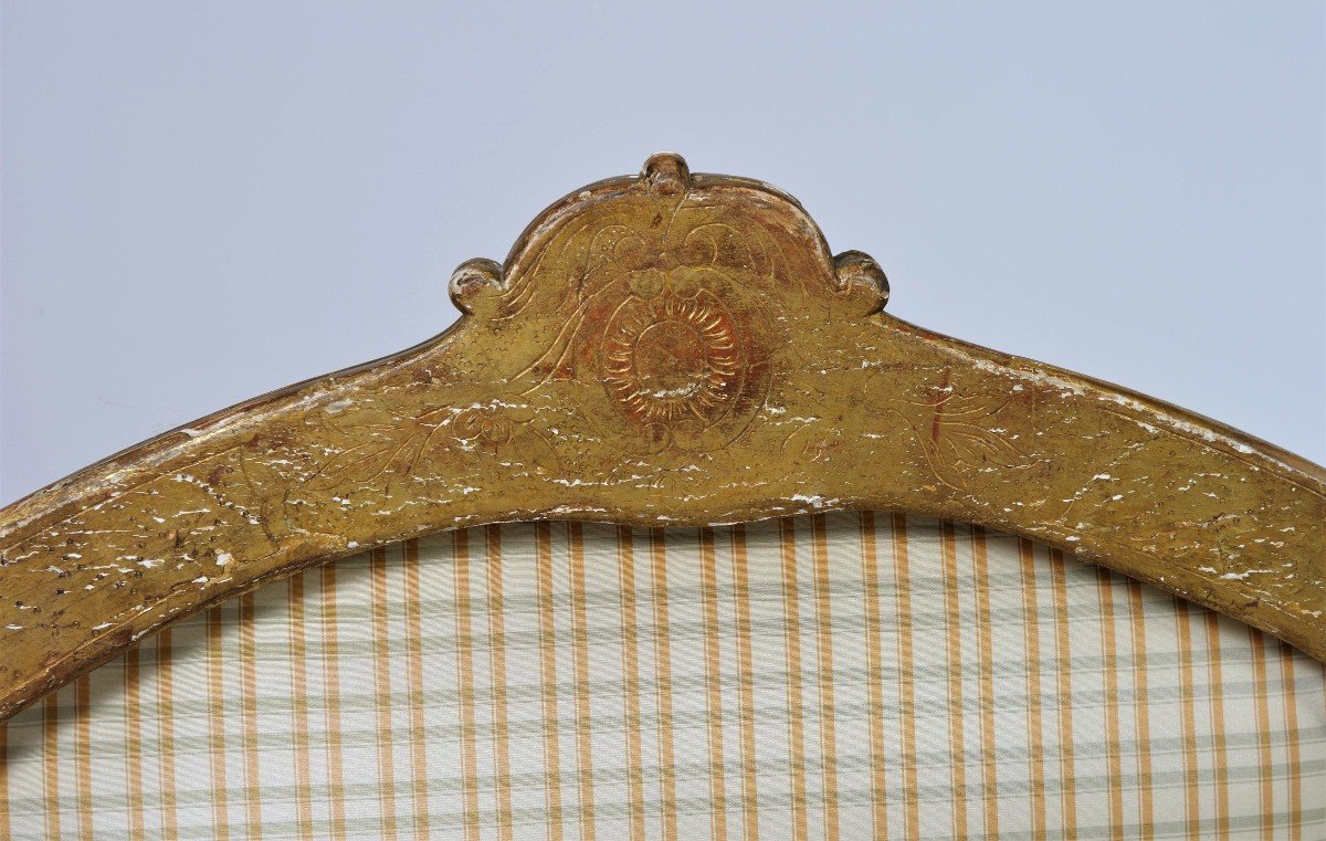 Estampillé  "CRESSON " - Fauteuil à la Reine en bois doré et sculpté – Epoque Louis XV-photo-6