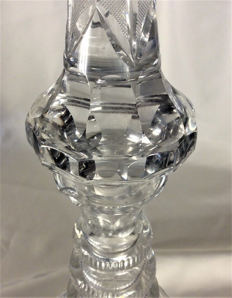   Imposing Crystal Bottle - 19th Century.-photo-3