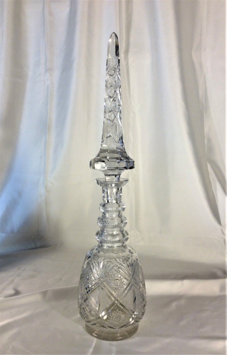   Imposing Crystal Bottle - 19th Century.