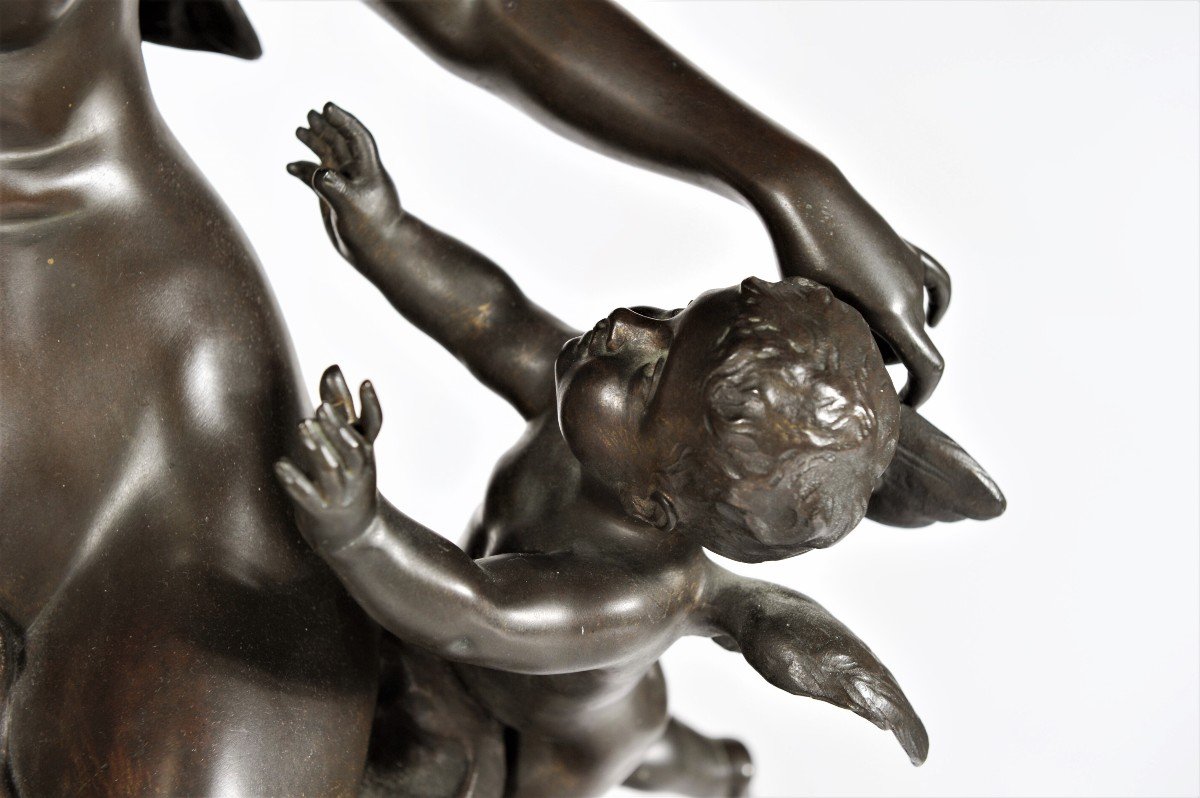 Important Et Magnifique Bronze Patiné Signé Mathurin Moreau – 19ème Siècle-photo-1