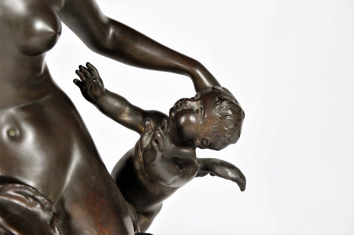 Important Et Magnifique Bronze Patiné Signé Mathurin Moreau – 19ème Siècle-photo-2