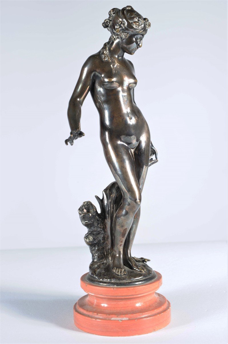  Le Réveil de la nature - Statuette en bronze argenté – 