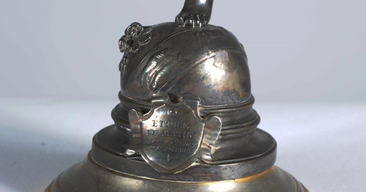 Etoile Du Matin - Bronze Argenté Art Nouveau -  Adrien Etienne Gaudez -photo-3