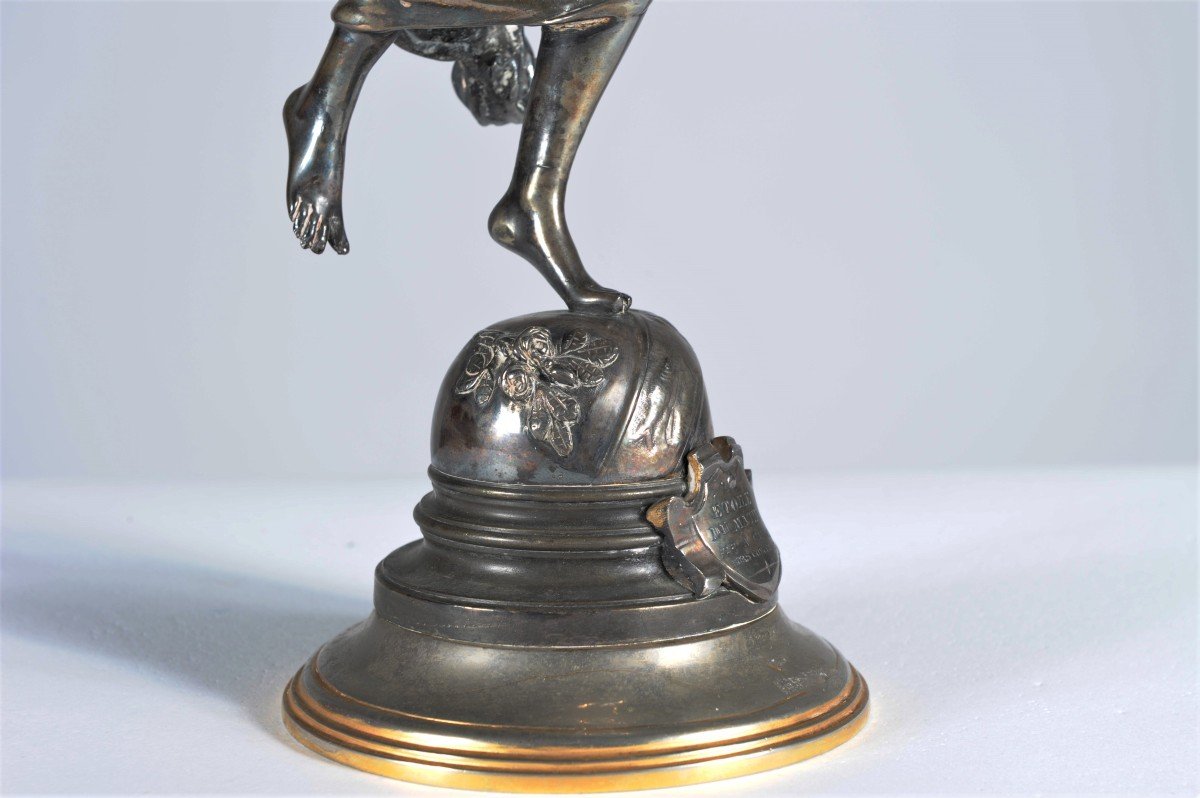 Etoile Du Matin - Bronze Argenté Art Nouveau -  Adrien Etienne Gaudez -photo-4