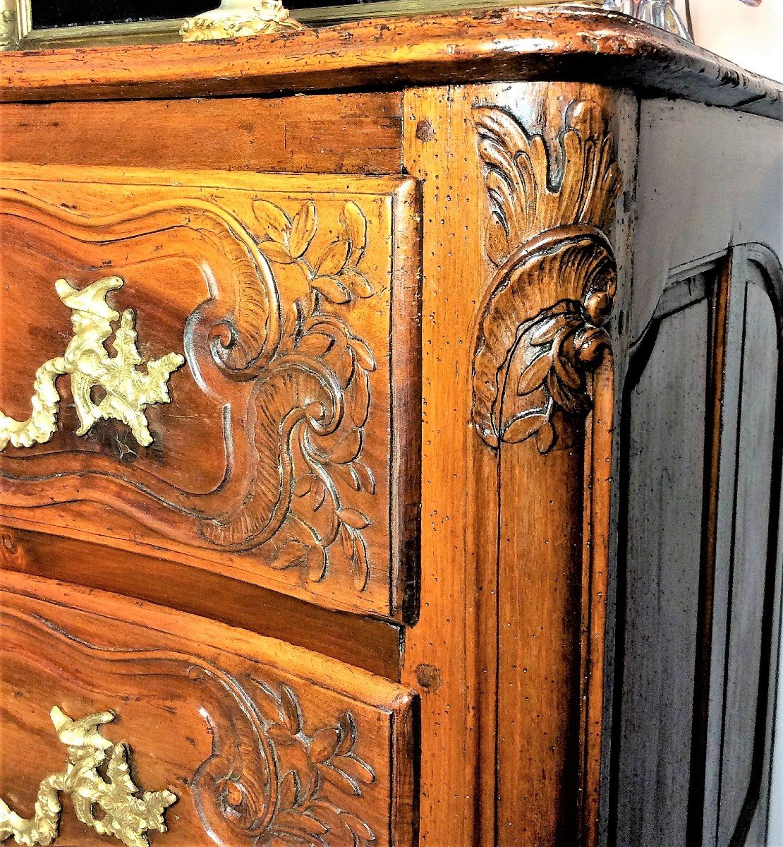    Chest Of Drawers With Slightly Curved Front - Rhône Valley - Louis XV Period-photo-3