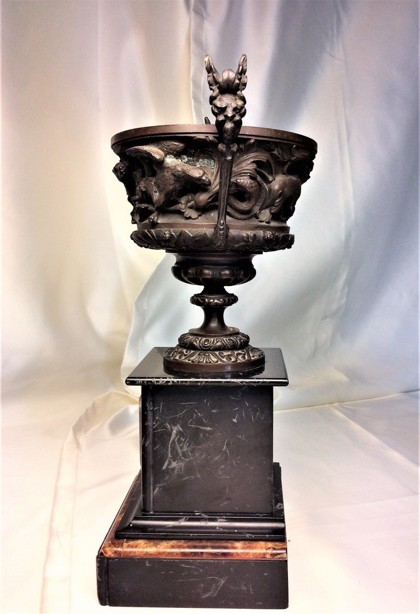 25% Discount -pair Of 19th Neo-renaissance Cups -  Wannegem-lede Castle-photo-2