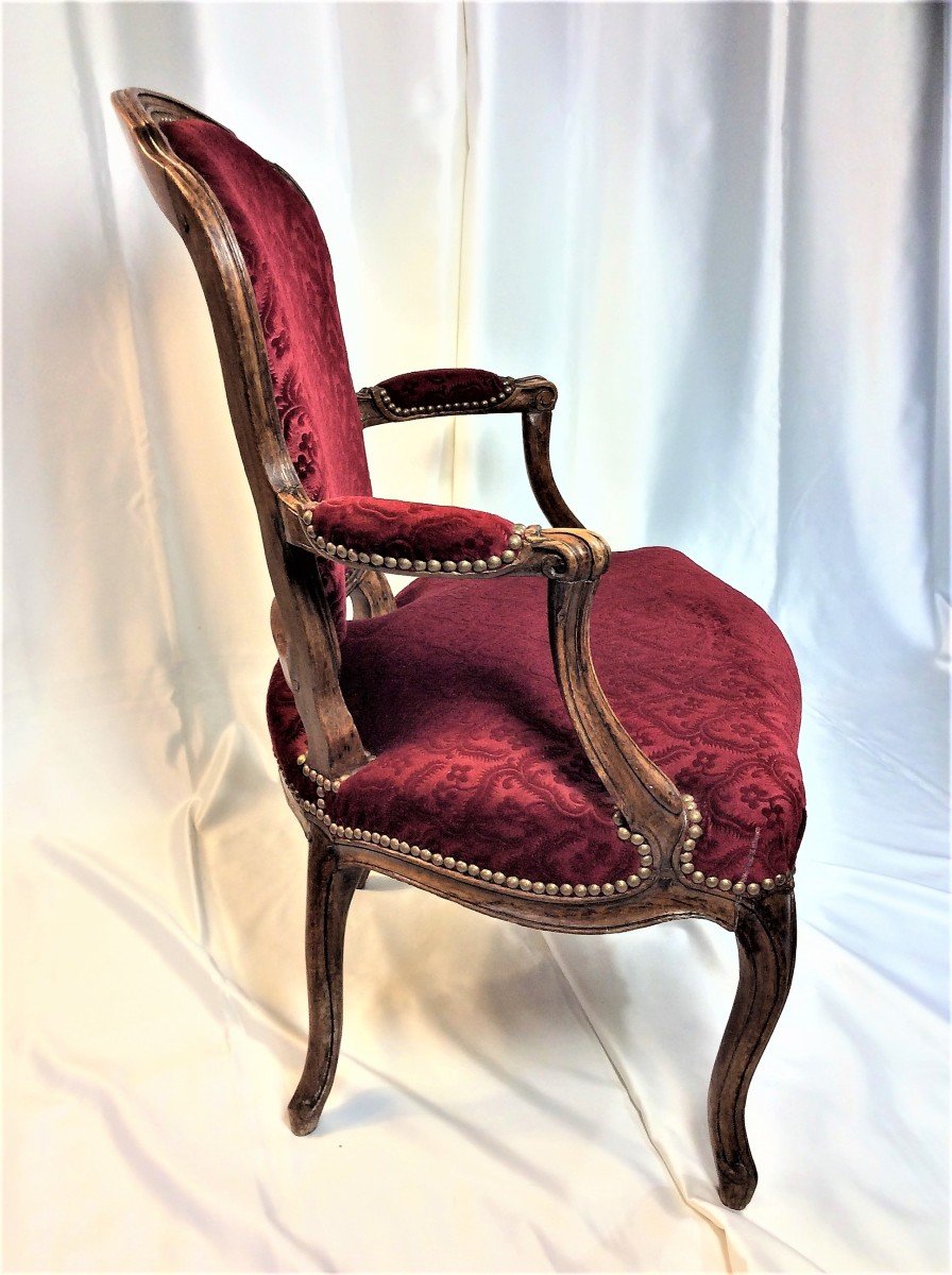   Stamped Claude Sene 1 - Pair Of Convertible Armchairs - Louis XV Period-photo-4