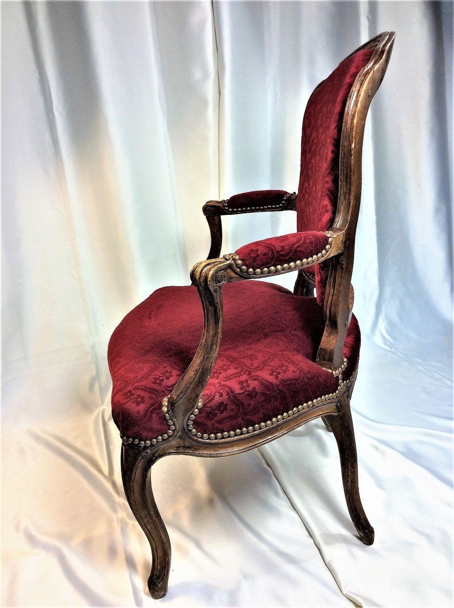   Stamped Claude Sene 1 - Pair Of Convertible Armchairs - Louis XV Period-photo-1