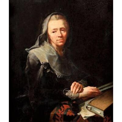 Cristian Seybold - Portrait Of A Woman Reading - 18th Century