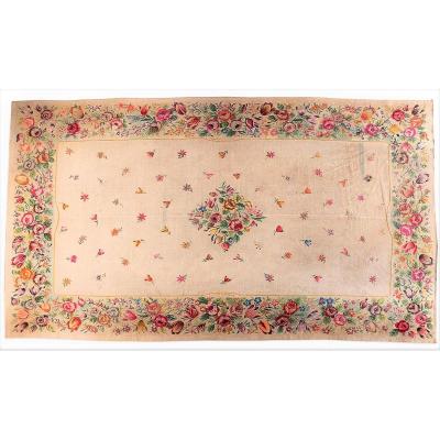 Important Tapis Aux Petits Points - France - XIXème Siècle