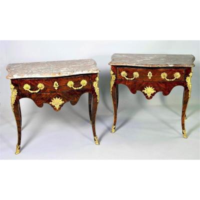 Exceptional And Rare Pair Of Chests Of Drawers Called 
