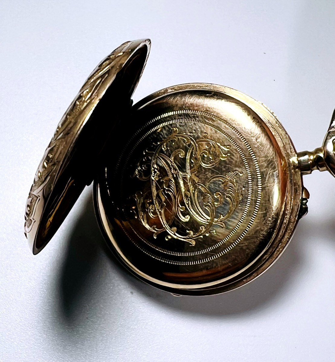 Montre de col et sa giletière l'ensemble en or-photo-4