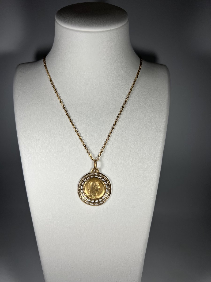 Gold Medal With Openwork Border