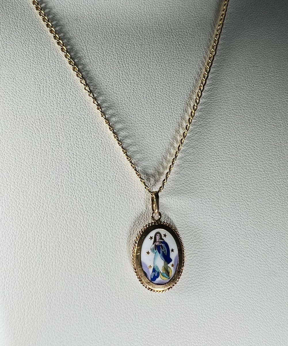 Gold Medal With Polychrome Enamel -photo-3