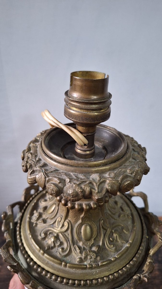 Lamp  Antique En Porcelaine De Samson, Style Chinois-photo-6