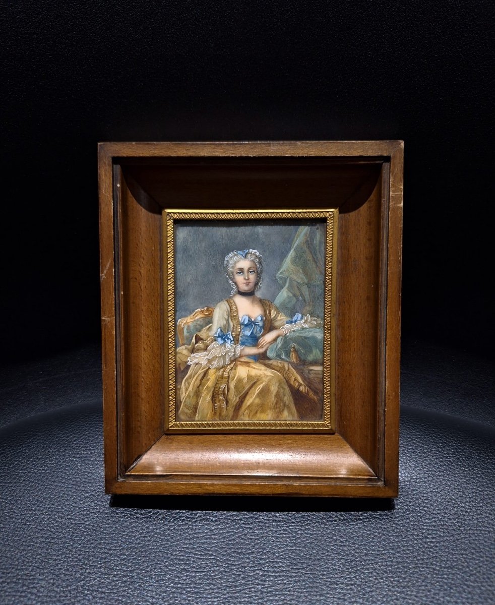 Miniature Portrait Of Madame De Sorquainville-photo-2