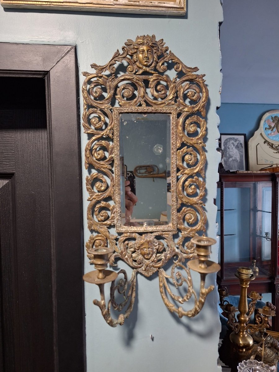 Miroir En Bronze Antique-photo-4