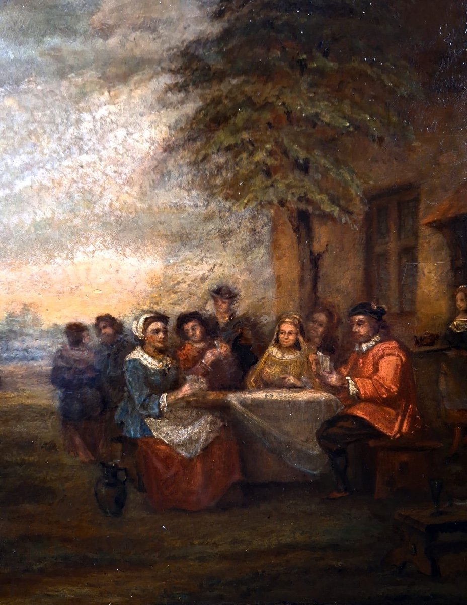 Un Tableau Antique Belge Du 18e Siècle-photo-3