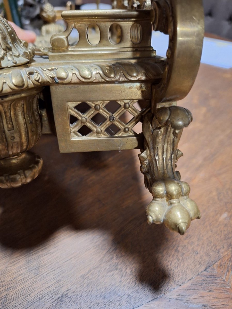 Encrier antique en bronze du Château de Robersart, ville de Wambrechies-photo-1