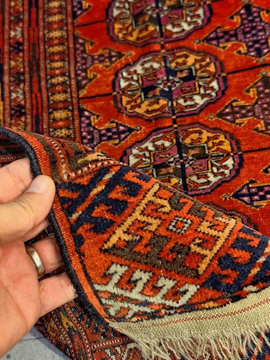 Tapis Ancien Noué à La Main Tekke-photo-4