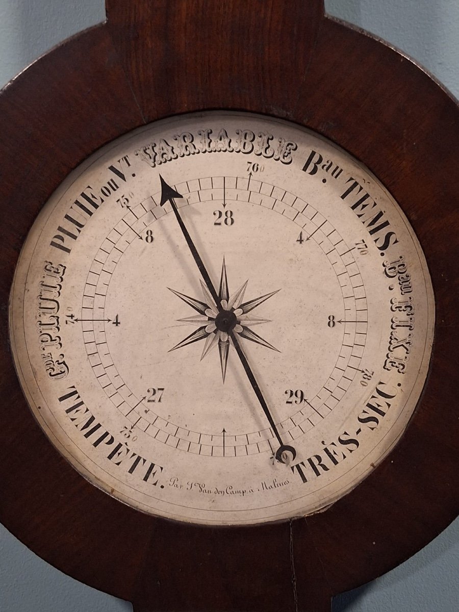 Antique Barometer/thermometer/calendar-photo-2