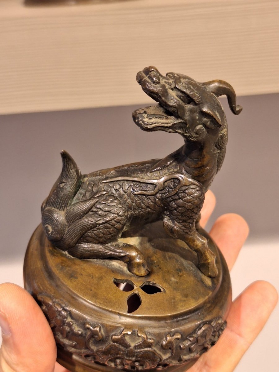 Japanese Bronze Burner, Meiji Period-photo-1