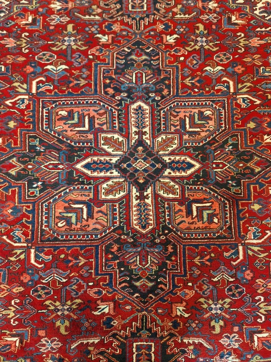 Tapis Vintage Noué à La Main Heriz, Iran-photo-3