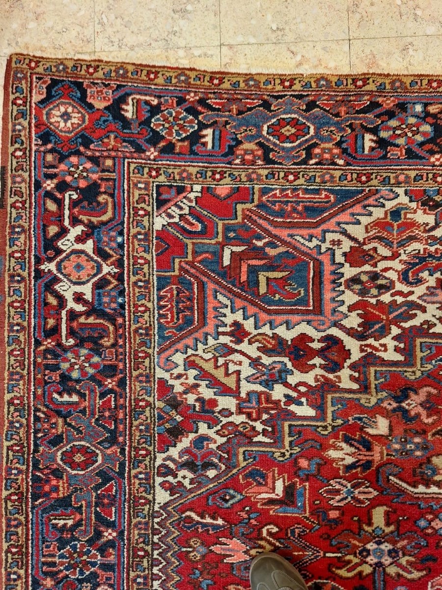Tapis Vintage Noué à La Main Heriz, Iran-photo-3