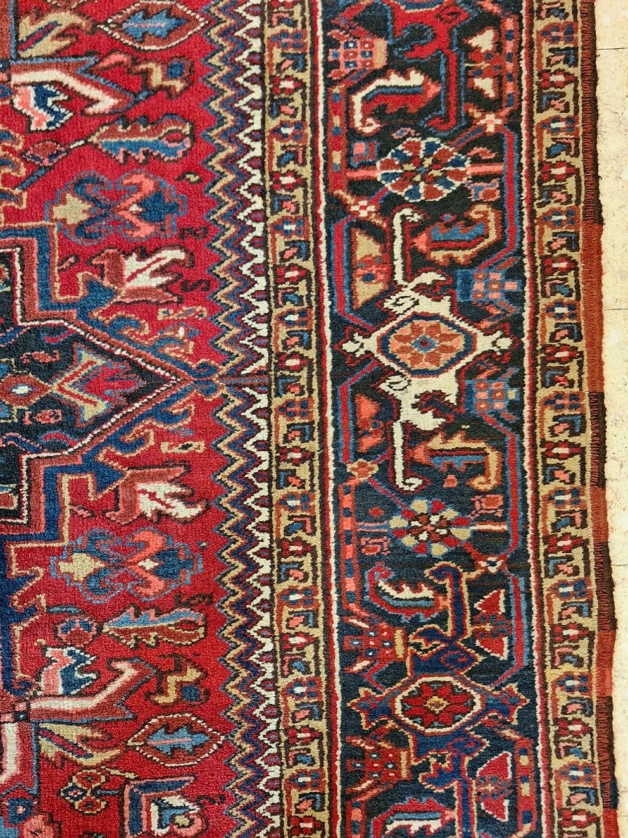 Tapis Vintage Noué à La Main Heriz, Iran-photo-4