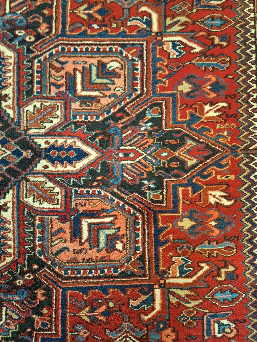 Tapis Vintage Noué à La Main Heriz, Iran-photo-7
