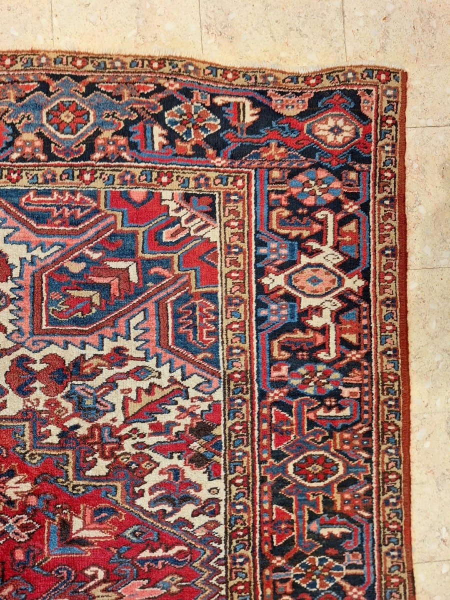 Tapis Vintage Noué à La Main Heriz, Iran-photo-8