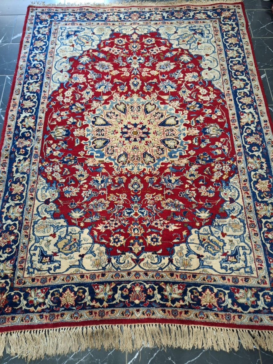 Tapis Vintage Fait Main Région d'Ispahan-photo-2