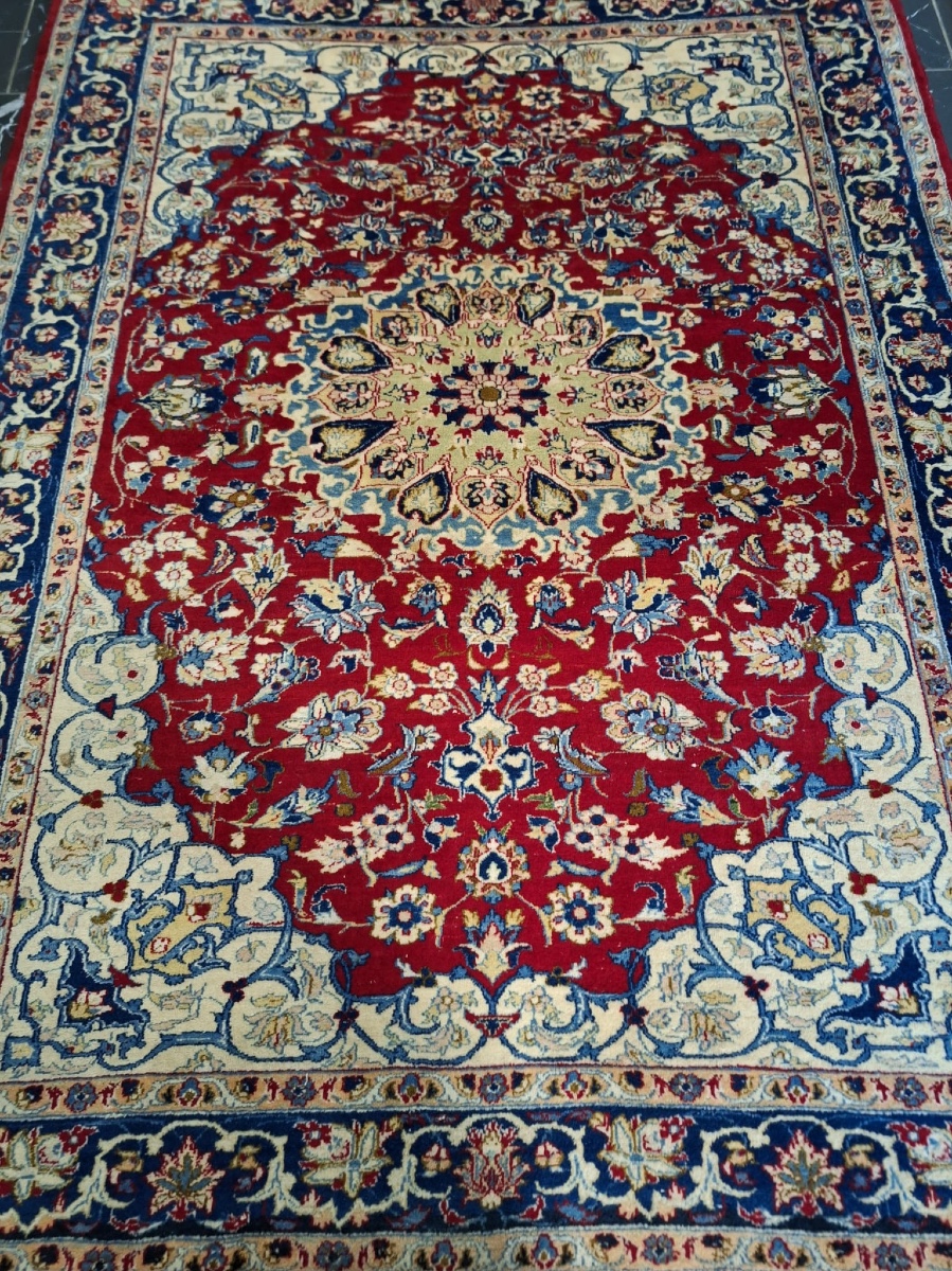 Tapis Vintage Fait Main Région d'Ispahan-photo-1