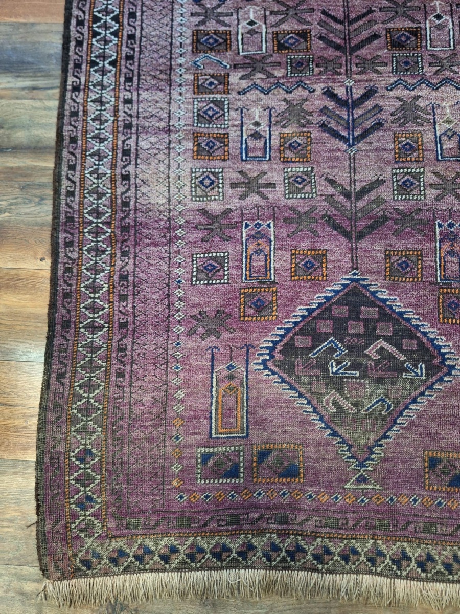 Antique Hand-knotted Baluchi Rug, Afghanistan-photo-6
