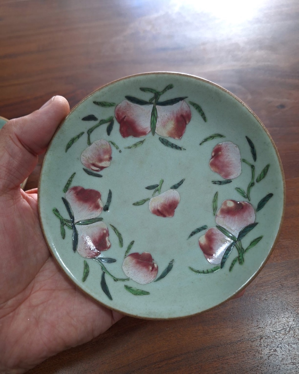 Small Chinese Celadon Plates, 19th Century-photo-3