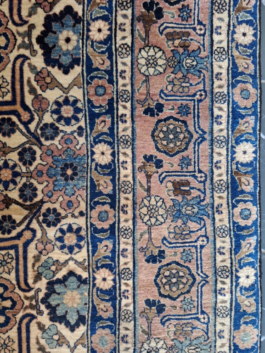 Antique Handmade Persian Rug Varamin-photo-3
