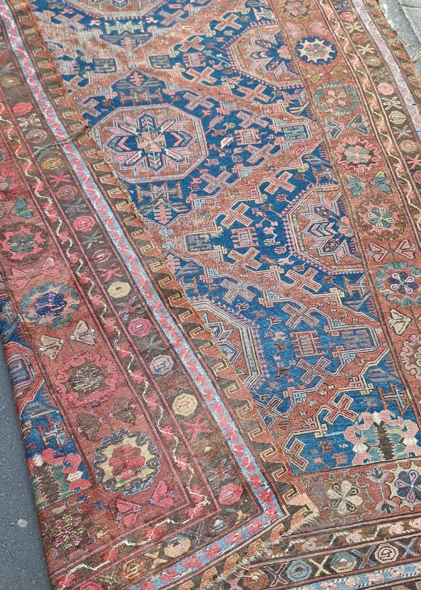 Tapis caucasien antique fait main Sumack-photo-3